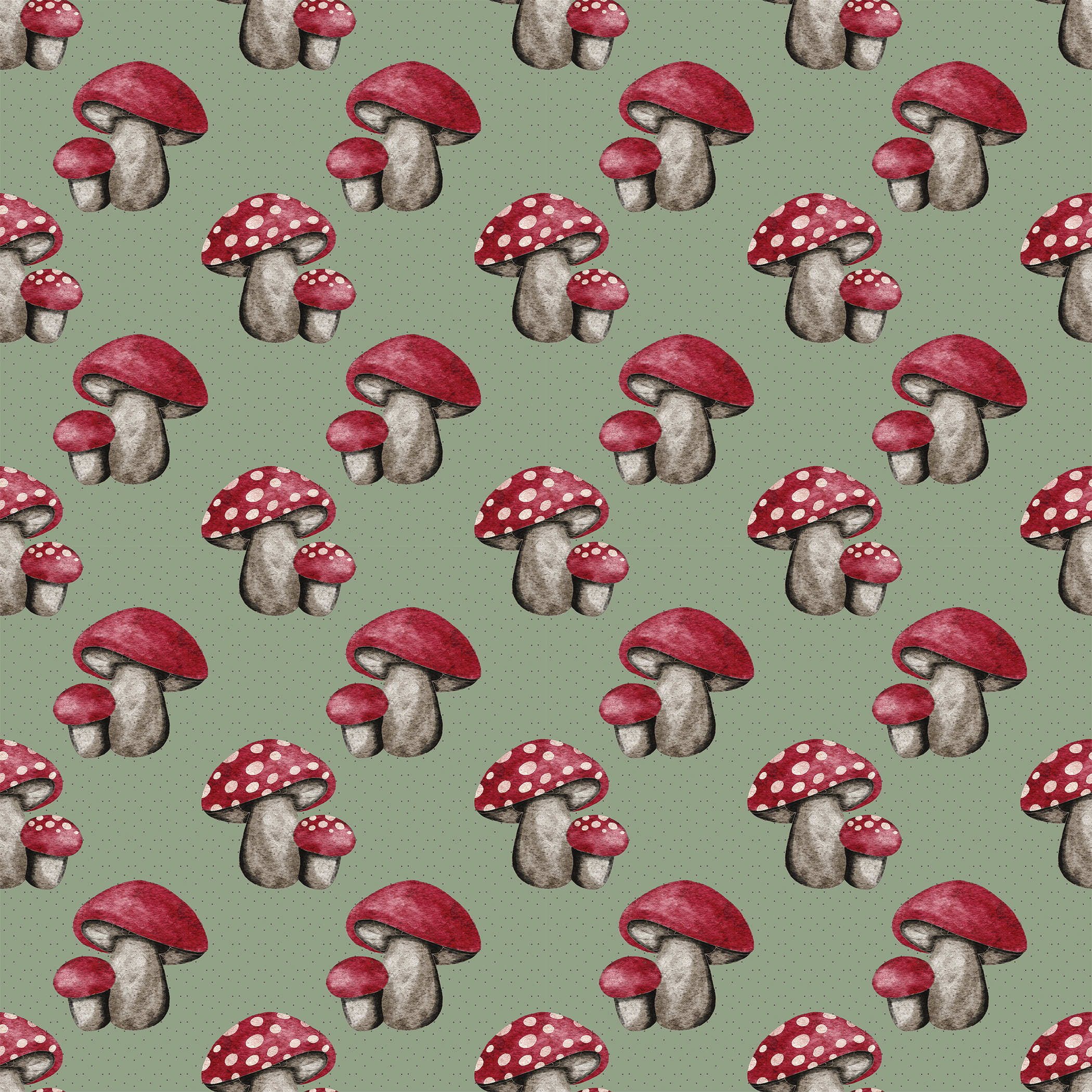 French Terry (Bio) Fliegenpilz - Eigenproduktion